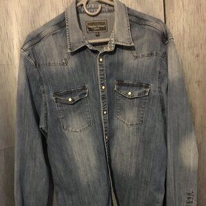 Paisley and Gray Men's button-down shirt